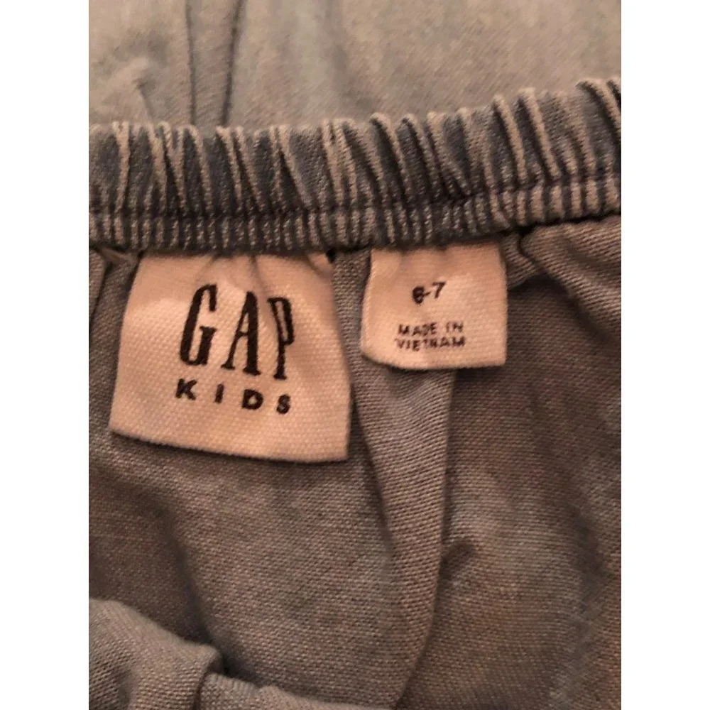 GAP Girl's Soft Chambray Short Puff Sleeve One Piece‎ Romper NWT